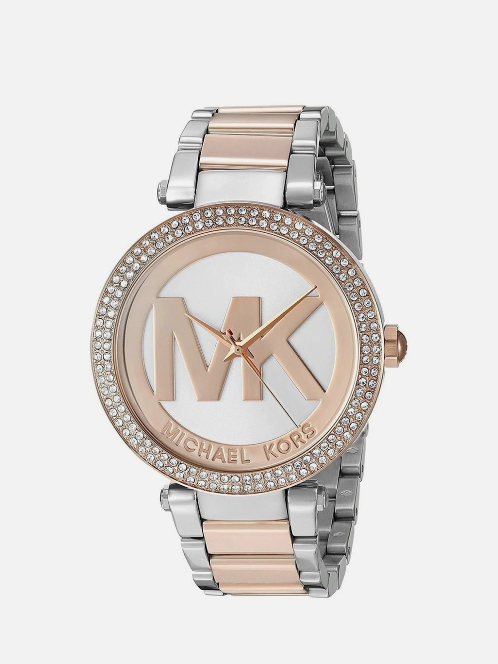Michael Kors Two-Tone Rose Gold and Silver Crystal-Accent Women's Watch